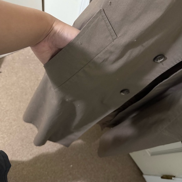 Vintage Climatizer Trench Coat Taupe | Belted | Size 42 Tall | Classic Raincoat - Picture 10 of 14